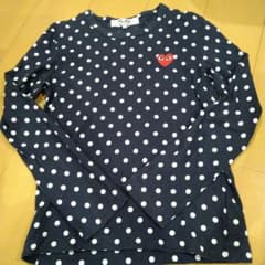 プレイコムデギャルソン レディース ドット 水玉 長袖Tシャツ