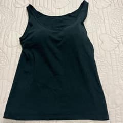 カップ付き タンクトップ ブラック　L