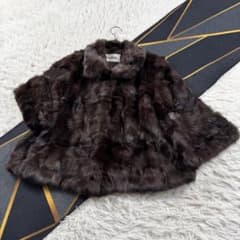 美品 ヴィオレタ ロシアンセーブル コート リアルファー 本毛皮 AA716