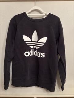 adidas ダークグレー クルーネック トレーナー Lのサムネイル