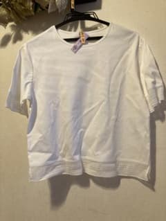 ホワイト レーストリム 半袖Tシャツのサムネイル