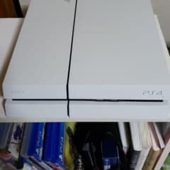 PS4本体　コントローラー2個　青色　白色のサムネイル
