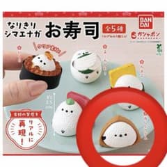 なりきりシマエナガ お寿司 おいなりさん ガチャのサムネイル
