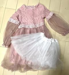 結婚式 発表会ワンピース ピンク（120㎝）のサムネイル