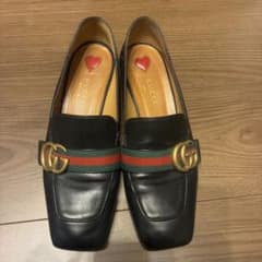 GUCCI GGマーモント ローファー レザー ブラック361/2 23.5cm - メルカリ