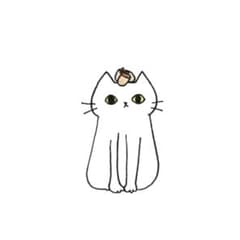 [1170] [흰 고양이의 그림] 오리지널 손으로 그린 ​​아날로그 일러스트 원화 자작 창작 아트 작품