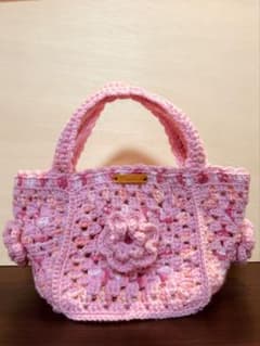 ハンドメイド グラニーバッグ ピンク系のサムネイル