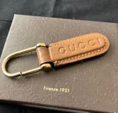 GUCCI ブラウンレザー キーホルダー 本体のみ - メルカリ