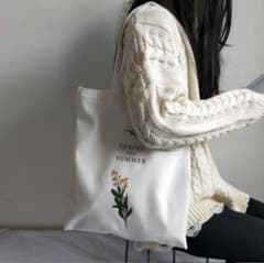 ⚪︎Spring and Summer トートバッグ韓国 お花 刺繍⚪︎のサムネイル