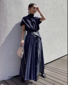新品⭐︎Ameri vintage⭐︎デニムプリーツスカート - メルカリ