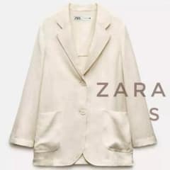 sale 【ZARA】ザラZW COLLECTION フルイドジャケットサテン - メルカリ