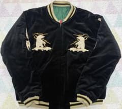 XXLサイズ テーラー東洋 アラスカジャン 白熊×マップ 黒別珍 TT15175