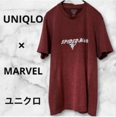 [유니클로 × MARVEL] T 셔츠 스파이더 맨 반소매 남성 레드 M
