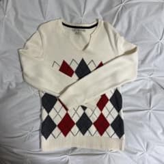 Tommy Hilfiger アーガイル柄ニット 白 トミーフィルガーのサムネイル