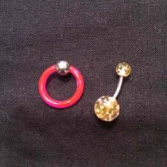 未使用☆ボディピアス へそピアス 2個セットのサムネイル