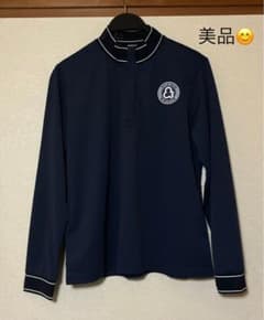 美品（着用一度）2026年秋冬商品　 アンパスィ長袖ボタンアップシャツ　ネイビーのサムネイル