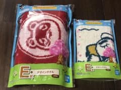 一番くじ どうぶつの森 Ｅ賞 デザインタオル 二種類 ＋ オマケのサムネイル