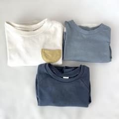80 長袖Tシャツ・トレーナー 保育園着まとめ売り 3枚セットのサムネイル