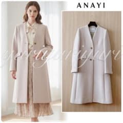 0948】アナイ ライトビーバーVカラーコート ピンクベージュ - メルカリ