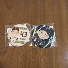 北海道日本ハムファイターズ 水野達稀 缶バッジ 2種セット - メルカリ