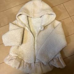 専用ふわふわ白コート120cmのサムネイル