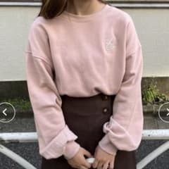 NICE CLAUP オリジナルNCロゴ刺繍/ビックシルエットスウェット