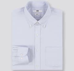 【新品未使用】UNIQLO ファインクロスストリッチスリムオックスシャツ長袖 Lのサムネイル