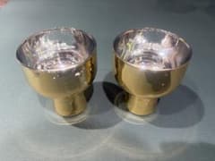 【アンティーク】ゴールドカラー 酒杯 金杯 2個セットのサムネイル