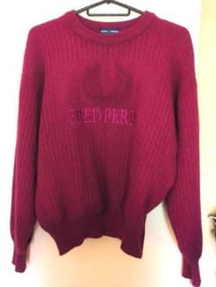 FRED PERRY ニット セーター ボルドーのサムネイル