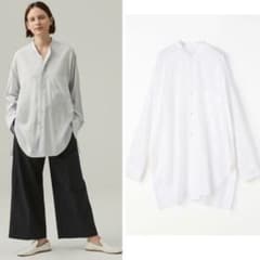 極美品 GALERIE VIE 洗える セルロースブロード スタンドネックシャツ 