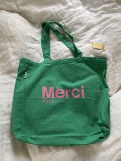 Merci Paris トートバッグ グリーン - メルカリ