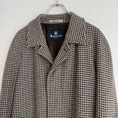 アクアスキュータム ステンカラーコート カシミア100% 千鳥 - メルカリ