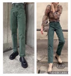 MOUSSY PLAIN JEANS ストレートデニム　グリーン　24のサムネイル