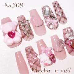 現品♥バレンタインネイルチップ量産型フレンチガーリー地雷系ワンホン