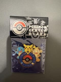 ポケモンセンターオーサカ ピンバッジ ピカチュウ ゼニガメ ニャース　新品未開封のサムネイル