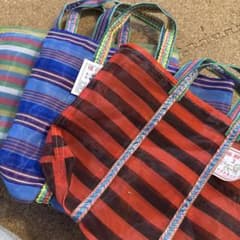 台湾 漁師網バッグ 3号サイズ 3点セットのサムネイル
