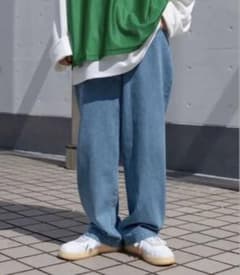 perush リラックスコットンデニムパンツのサムネイル