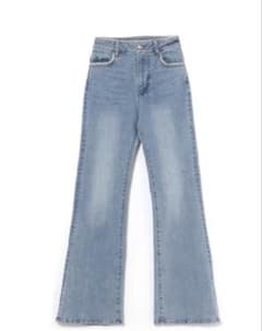 andmary Heart stitch denim light blue M - メルカリ