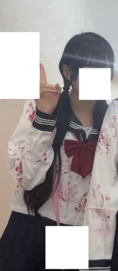 血糊風 セーラー服 上下セット コスプレ 文化祭 ハロウィンのサムネイル