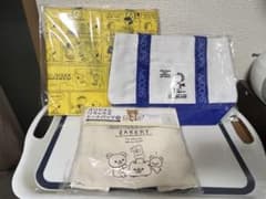 [신품 미사용] 스누피 & 리락쿠마 토트 백 가방 3 점 세트