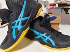 ASICS Volleyball Shoes, Black/Blue, High-Top, Haikyuu!! Inarizaki