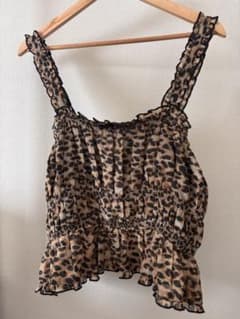 ぴーまん様【新品•H&M】ヒョウ柄フリルビスチェのサムネイル