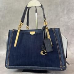 COACH Dreamer Color Block Denim Handbag - メルカリ