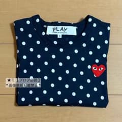 PLAY COMME des GARÇONS ドット柄 Tシャツ ネイビー 水玉 - メルカリ