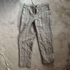 チェック柄カジュアルパンツ ベージュ系のサムネイル