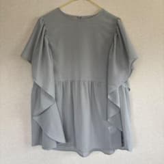 フレア袖 ブラウス ミントグリーン 半袖のサムネイル