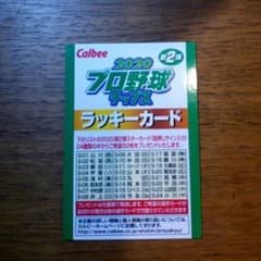 2020 カルビー　プロ野球チップス 第2弾　ラッキーカード　オマケカード付きのサムネイル