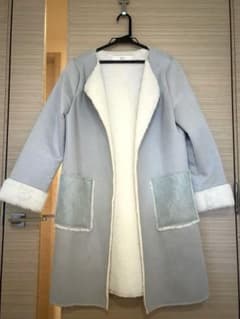 tocco closet水色 ロングコート ムートンコート ファー付きのサムネイル
