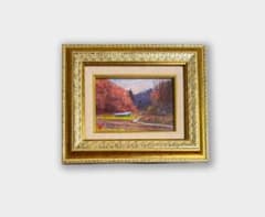 西山晋「里山の晩秋」 油彩画 風景画 額装 原画 秋景色 #602 西山晋「里山の晩秋」 油彩画 風景画 額装 原画 秋景色 #602 - メルカリ
