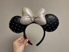 ディズニー ミニー カチューシャ キルティング パール